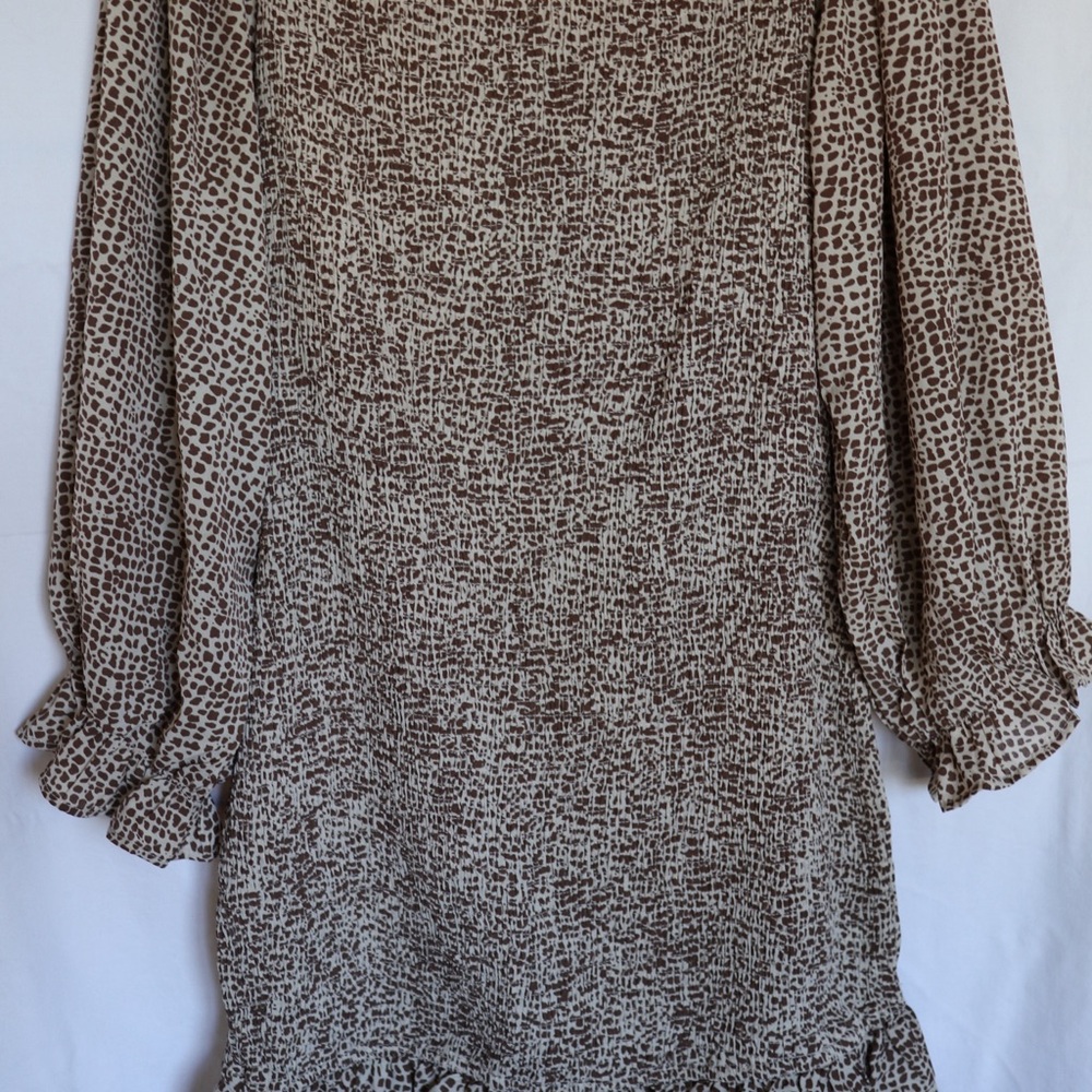 Off the shoulder, long sleeve dress